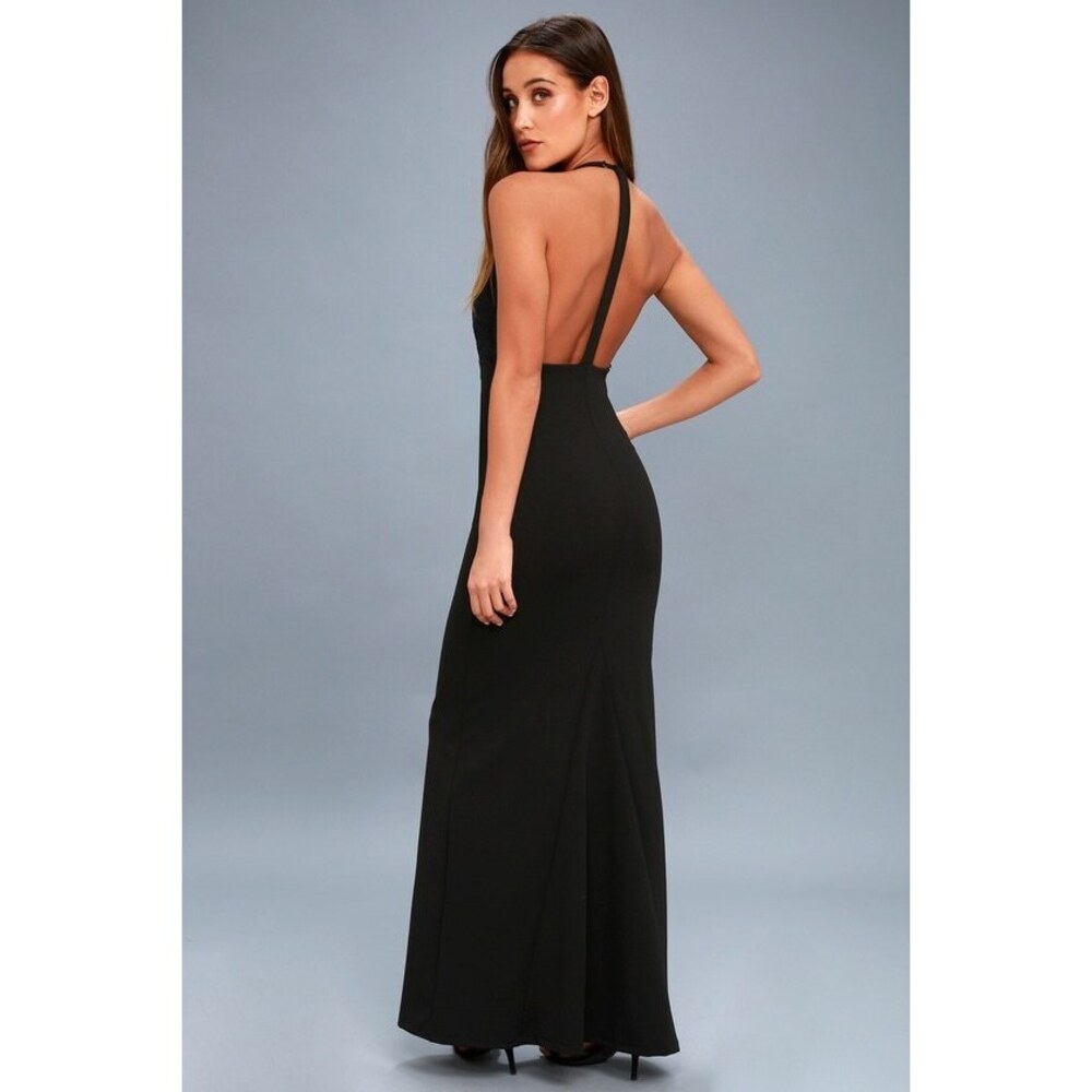 Lulus Prima Donna Life Black Lace Backless Maxi Dress - Size X-Small